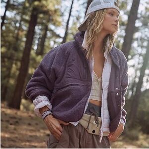 FP MOVEMENT hit the slopes fleece jacket blackberry purple oversized size M